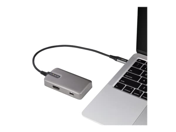 StarTech.com USB C Multiport Adapter, USB-C 4K 60Hz HDMI 2.0, 100W Power Delivery Pass-through (PD 3.0), 3-porttinen 10Gbps USB Hub, USB Type-C Mini