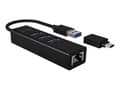 Pikkukuva 4 / 5: ICY BOX IB-HUB1419-LAN, USB 3.2 Gen 1 (3.1 Gen 1) Type-A, RJ-45, USB 3.2 Gen 1 (3.1 Gen 1) Type-A, 5000 Mbit/s, Sort, Alumiini, Gigabit Ethernet