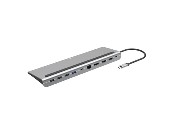 Hama Essential Line "Connect2Office Pro" - Telakointiasema - USB-C 3.2 Gen 1 / Thunderbolt 3 / Thunderbolt 4 - 2 x HDMI, DP - GigE