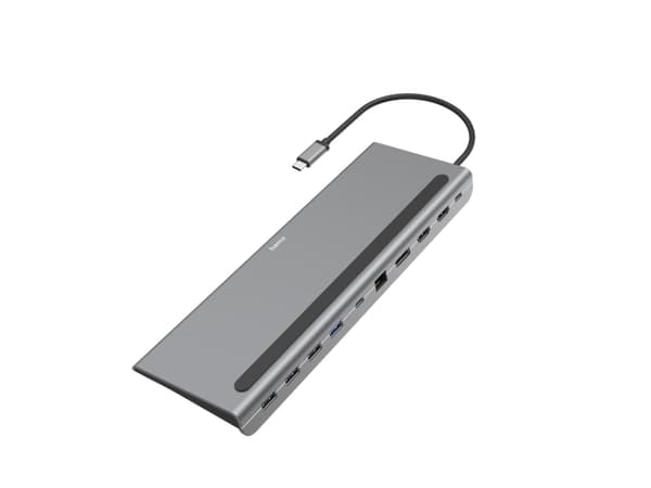 Hama Essential Line "Connect2Office Pro" - Telakointiasema - USB-C 3.2 Gen 1 / Thunderbolt 3 / Thunderbolt 4 - 2 x HDMI, DP - GigE