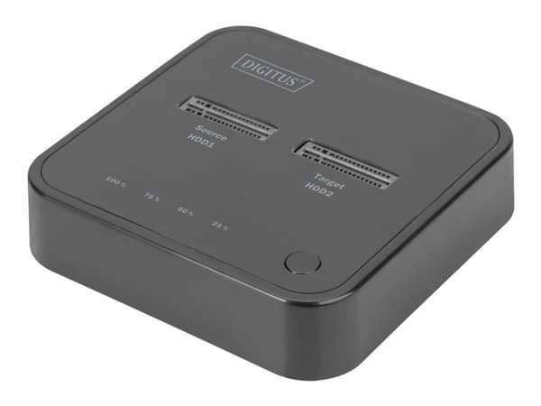 DIGITUS - SSD-dokkestasjon - brønner: 2 - M.2 - M.2 NVMe Card - USB-C 3.2 (Gen 2) - svart