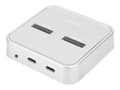 Miniatyrbilde 2 av 5: DIGITUS - SSD-dokkestasjon - brønner: 2 - M.2 - M.2 Card (PCIe NVMe & SATA) - USB-C 3.2 (Gen 2) - sølv