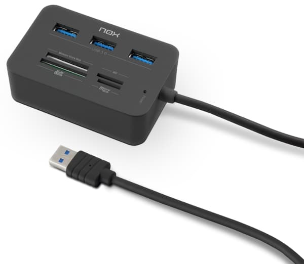 Nox Lite - Kortläsare - 2 i 1 - USB 3.0/USB-C
