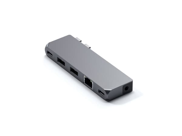 Satechi Pro Hub Mini, Langallinen, USB 3.2 Gen 1 (3.1 Gen 1) Type-C, 96 W, 1000 Mbit/s, Harmaa, Space Gray
