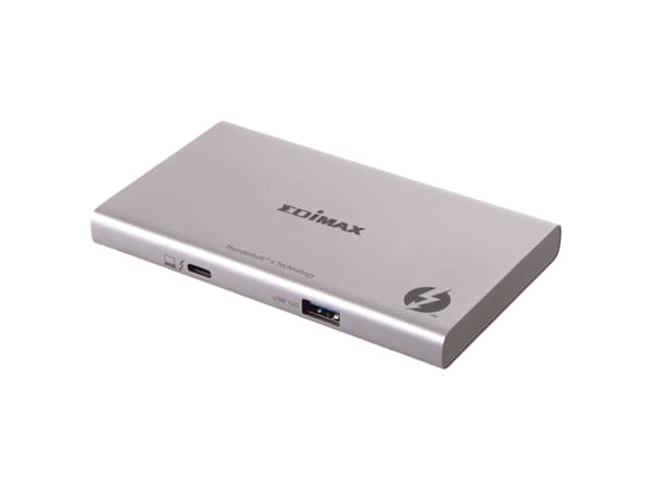 Edimax TD-405BP, Langallinen, Thunderbolt 4, 60 W, 40 Gbit/s, 7680 x 4320 pikseliä, Alumiini