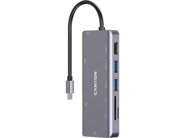 Canyon CNS-TDS11 - Dockningsstation - USB-C - 9 platser - HDMI - 1GbE