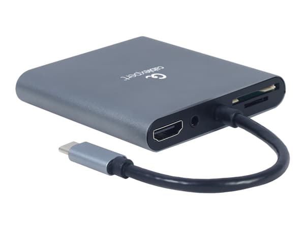Cablexpert A-CM-COMBO6-01 - Telakointiasema - USB-C 3.1 - VGA, HDMI