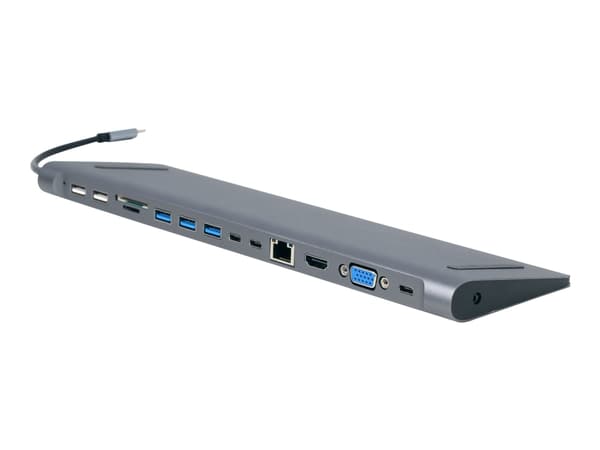 Cablexpert A-CM-COMBO9-01 - Dockningsstation - USB-C 3.1 - HDMI, VGA - 1GbE