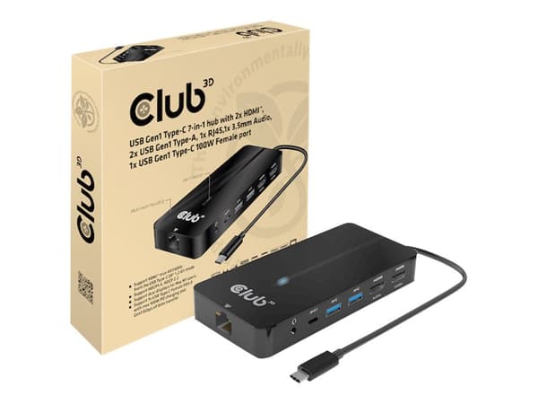 CLUB3D CSV-1595 gränssnittshubbar USB 3.2 Gen 1 (3.1 Gen 1) Type-C