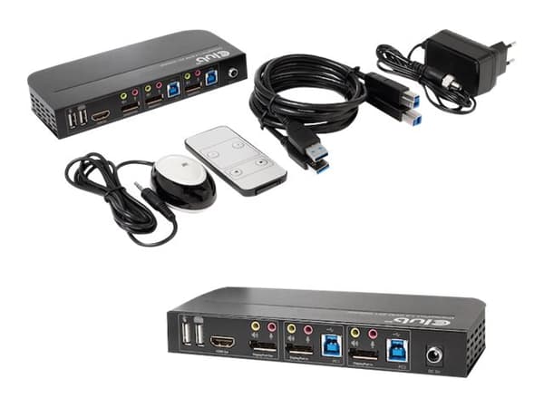 Club 3D CSV-7210 - KVM / lydsvitsj - 2 x KVM/lyd - 1 lokalbruker - stasjonær