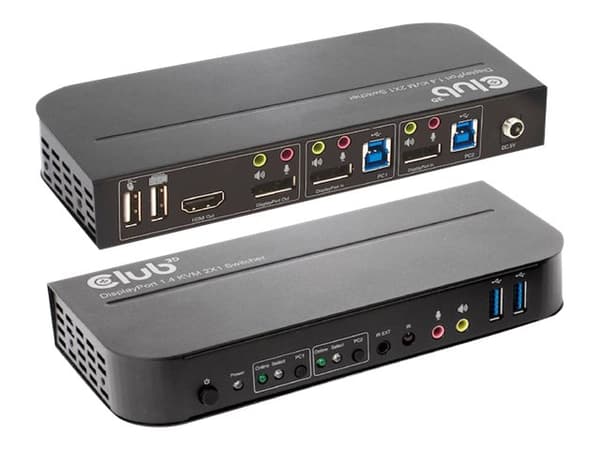 Club 3D CSV-7210 - KVM / lydsvitsj - 2 x KVM/lyd - 1 lokalbruker - stasjonær