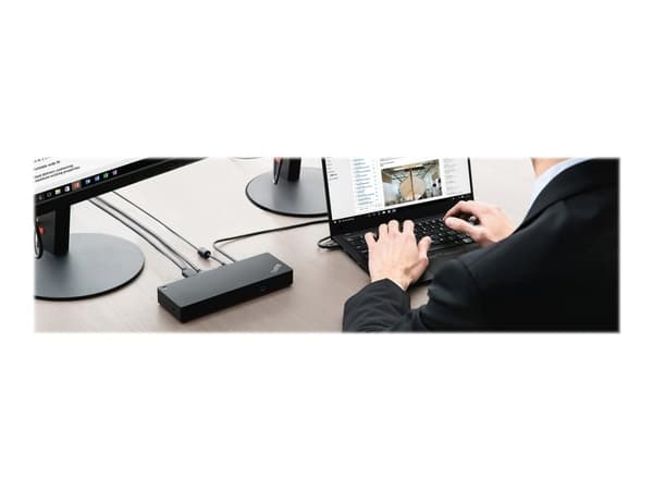 Lenovo ThinkPad Universal Thunderbolt 4 Smart Dock - Dockningsstation - Thunderbolt 4 - HDMI, 2 x DP, Thunderbolt - 1GbE - 135 Watt - Campus - Europa