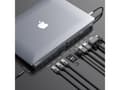 Miniatyrbild 5 av 5: Baseus CATSXG0G, USB 3.2 Gen 1 (3.1 Gen 1) Type-C, 10,100,1000 Mbit/s, Silver, MicroSD (TransFlash), SD, 3,5mm, HDMI, RJ-45, USB 3.2 Gen 1 (3.1 Gen 1