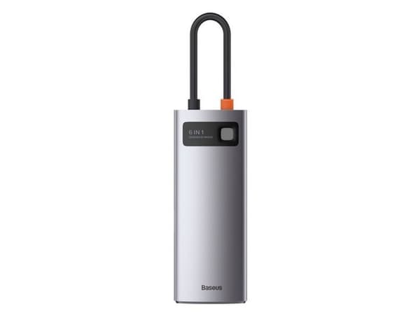 Baseus Metal Gleam, USB 3.2 Gen 1 (3.1 Gen 1) Type-C, HDMI, RJ-45, USB 2.0, USB 3.2 Gen 1 (3.1 Gen 1) Type-A, USB 3.2 Gen 1 (3.1 Gen 1) Type-A, USB 3