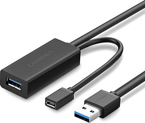 UGREEN US175 USB 3.0, mikro USB-forlengelseskabel, 5m (svart)