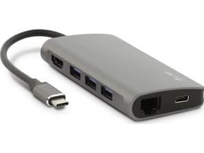 LMP 15954, USB 3.2 Gen 2 (3.1 Gen 2) Type-C, Grå, MicroSD (TransFlash), SD, HDMI, RJ-45, USB 3.2 Gen 1 (3.1 Gen 1) Type-A, Gjuten aluminium, USB