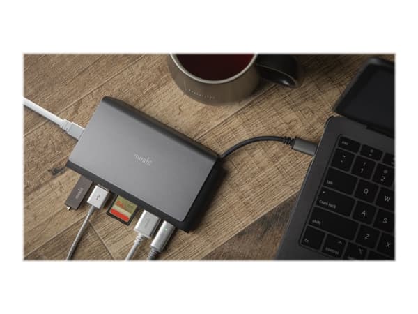 Moshi Symbus Mini 7-in-1 - telakointiasema - USB-C / Thunderbolt 3 - HDMI - GigE