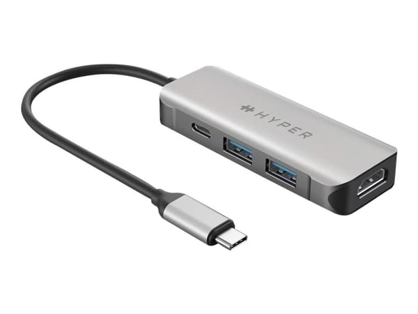 HyperDrive 4-in-1 USB-C-keskitin - telakointiasema - USB-C - HDMI