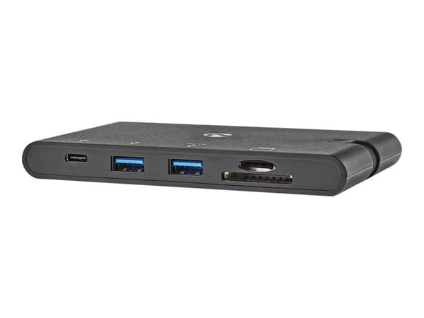 Nedis USB 3.2 Gen 1 | USB-C™ uros | HDMI™ naaras / Micro SD / RJ45 naaras / SD / VGA naaras / 2x USB-A / 2x USB-C™ | Nikkelöity | Musta | Pakkaus