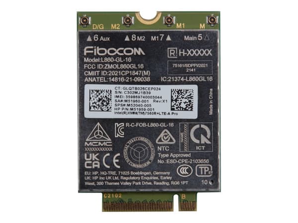 HP XMM 7560 R+ - Trådløs mobilmodem - 4G LTE Advanced Pro - M.2 Card - 978 Mbps