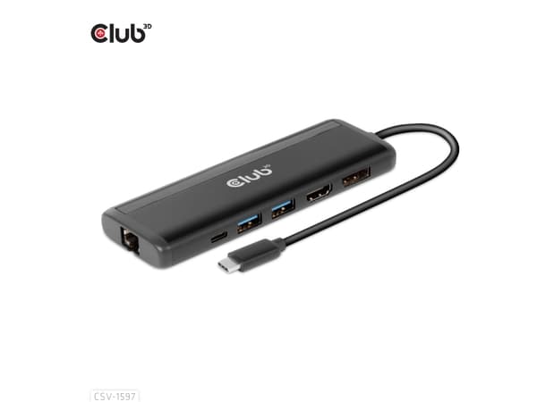 Club 3D - Telakointiasema - USB-C 3.2 Gen 1 - HDMI, DP - GigE