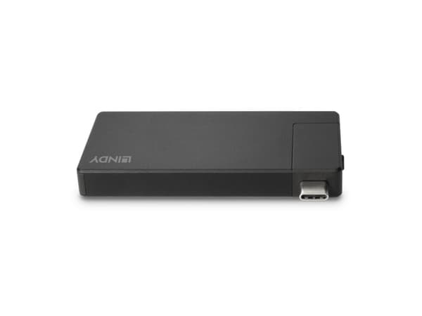 Lindy 43336, Kabel, USB 3.2 Gen 1 (3.1 Gen 1) Type-C, 60 W, Svart, 3840 x 2160 pixlar, Gjuten aluminium