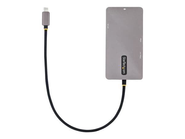 StarTech.com USB C Multiport Adapter, Dual HDMI Video, 4K 60Hz, 2-porttinen 5Gbps USB-A Hub, 100W Power Delivery lataus, GbE, SD/MicroSD, USB Type-C