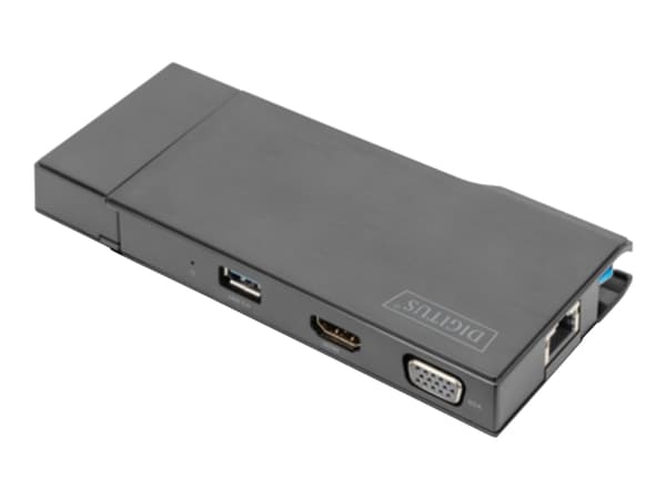 DIGITUS DA-70894 - Dockningsstation - USB 3.0 - HDMI, VGA - 1GbE