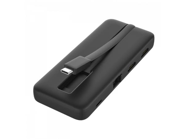 V7 CD52877, telakointi, USB 3.2 Gen 1 (3.1 Gen 1) Type-C, 100 W, 10,100,1000 Mbit/s, Sort, MicroSD (TransFlash), SD