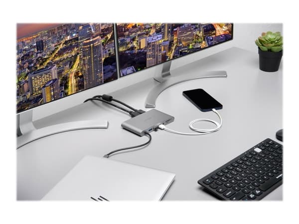 Kensington UH1440P, Langallinen, USB 3.2 Gen 1 (3.1 Gen 1) Type-C, 85 W, 3,5 mm, 10,1000,100 Mbit/s, Hopea