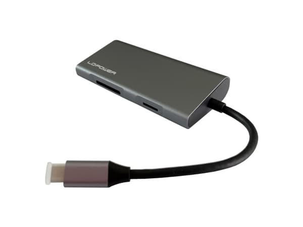 LC Power LC-HUB-C-MULTI-5 - Telakointiasema - USB-C - HDMI - GigE