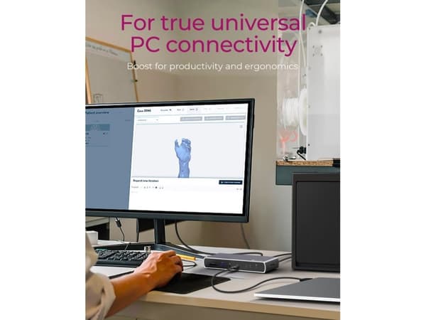 ICY BOX IB-DK8801-TB4 - Dockningsstation - USB-C / Thunderbolt 4 - HDMI, DP - 1GbE - 135 Watt