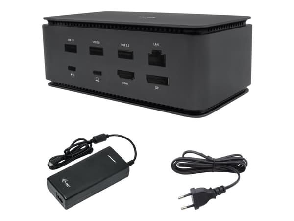 i-Tec - Dockningsstation - USB4 / Thunderbolt 4 - HDMI, DP - 1GbE - 112 Watt - Europa