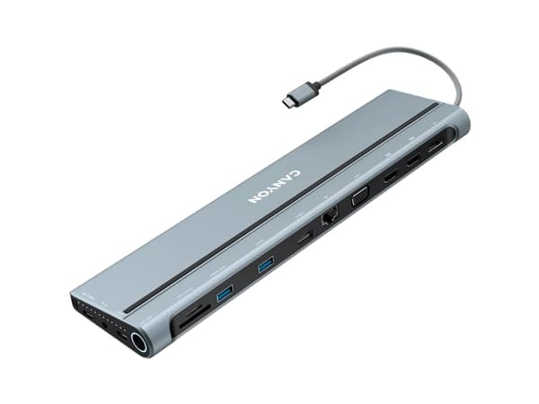 Canyon - Dockningsstation - USB-C - VGA, HDMI, DP - 1GbE