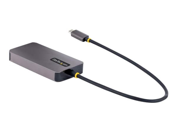 StarTech.com USB C Video Adapter, USB C to HDMI DVI VGA Adapter, Up to 4K 60Hz, Aluminum, Multiport Video Display Adapter for Laptops, Thunderbolt 3/