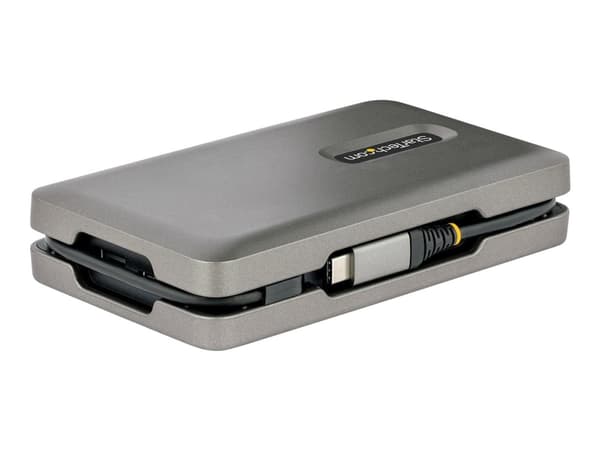 StarTech.com USB-C moniporttisovitin USB-C DP Alt Mode -videolähdöllä / 4K HDMI 2.0 / VGA, USB-C Dual Monitor Docking Station, 100W PD Pass-Through,