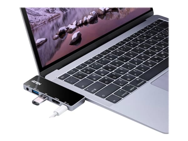 ATEN UH3238 Travel Dock - Dokkingstasjon - USB-C 3.2 Gen 1 / Thunderbolt 3 - HDMI