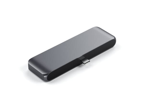 Satechi Hub - keskittimen USB-C mobiililaitteille (USB-C 60W, 4K HDMI, USB-A, micro/SD-kortinlukija, liitäntäportti) (avaruusharmaa) (avaruusharmaa)