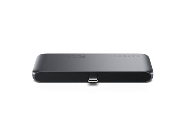 Satechi Hub - keskittimen USB-C mobiililaitteille (USB-C 60W, 4K HDMI, USB-A, micro/SD-kortinlukija, liitäntäportti) (avaruusharmaa) (avaruusharmaa)