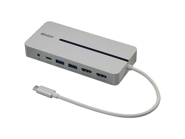 Lindy 43360, Kabel, USB 3.2 Gen 1 (3.1 Gen 1) Type-C, 3,5 mm, Silver, Vit, -20 - 40 ° C, -40 - 80 ° C