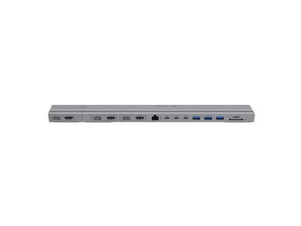 HyperDrive - Dockningsstation - USB-C x 2 - 3 x HDMI, 3 x DP - 1GbE