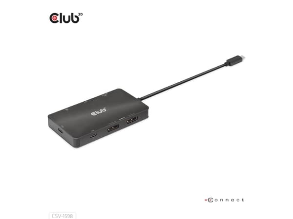Club 3D - Dokkingstasjon - USB-C 3.2 Gen 2 - 2 x DP - GigE