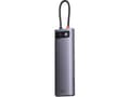Miniatyrbilde 1 av 4: Baseus Metal Gleam multifunksjonell HUB USB Type C 12in1 HDMI / DP / USB Type C / minijack 3,5 mm / RJ45 / SD (WKWG020213)