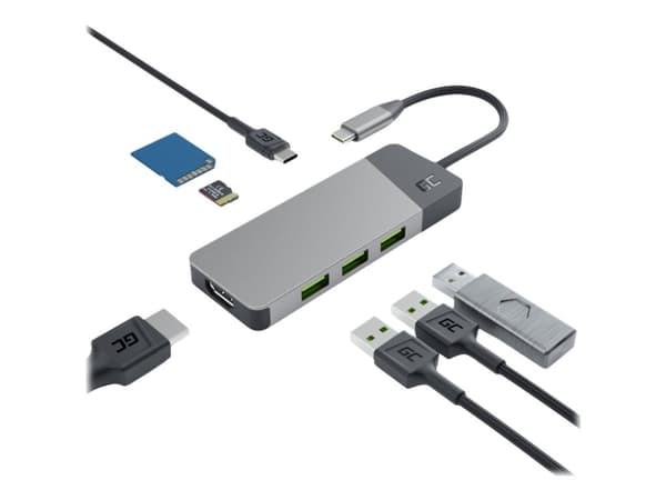 Green Cell HUBGC01 - Telakointiasema - USB-C - HDMI