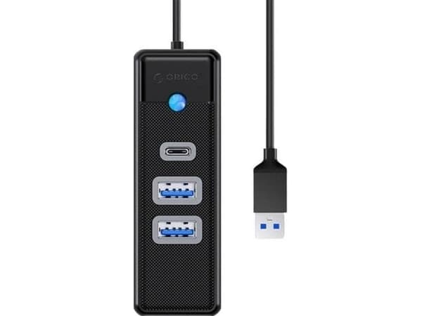Orico USB Adapter Hub to 2x USB 3.0 + USB-C Orico, 5 Gbps, 0.15m (black)