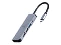 Pikkukuva 2 / 5: Gembird A-CM-COMBO5-03, Langallinen, USB 3.2 Gen 1 (3.1 Gen 1) Type-C, 87 W, Hopea, 5 Gbit/s, 3840 x 2160 pikseliä