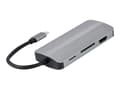 Miniatyrbilde 4 av 5: Cablexpert A-CM-COMBO8-02 - Dokkingstasjon - USB-C 3.1 - VGA, HDMI - GigE