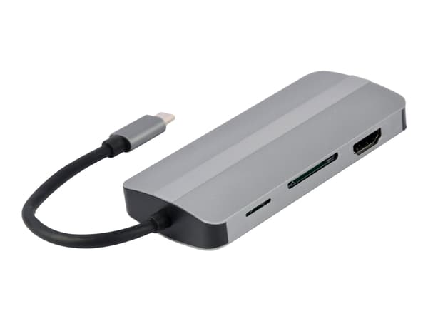 Cablexpert A-CM-COMBO8-02 - Dokkingstasjon - USB-C 3.1 - VGA, HDMI - GigE