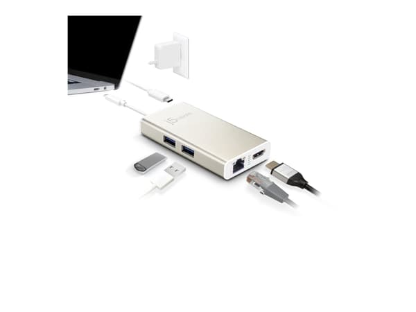 j5create JCA374 - Dokkingstasjon - USB-C 3.1 - HDMI - 1GbE