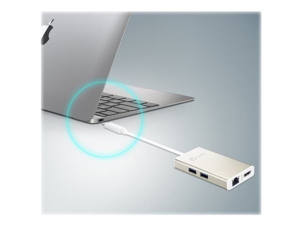 j5create JCA374 - Dokkingstasjon - USB-C 3.1 - HDMI - 1GbE